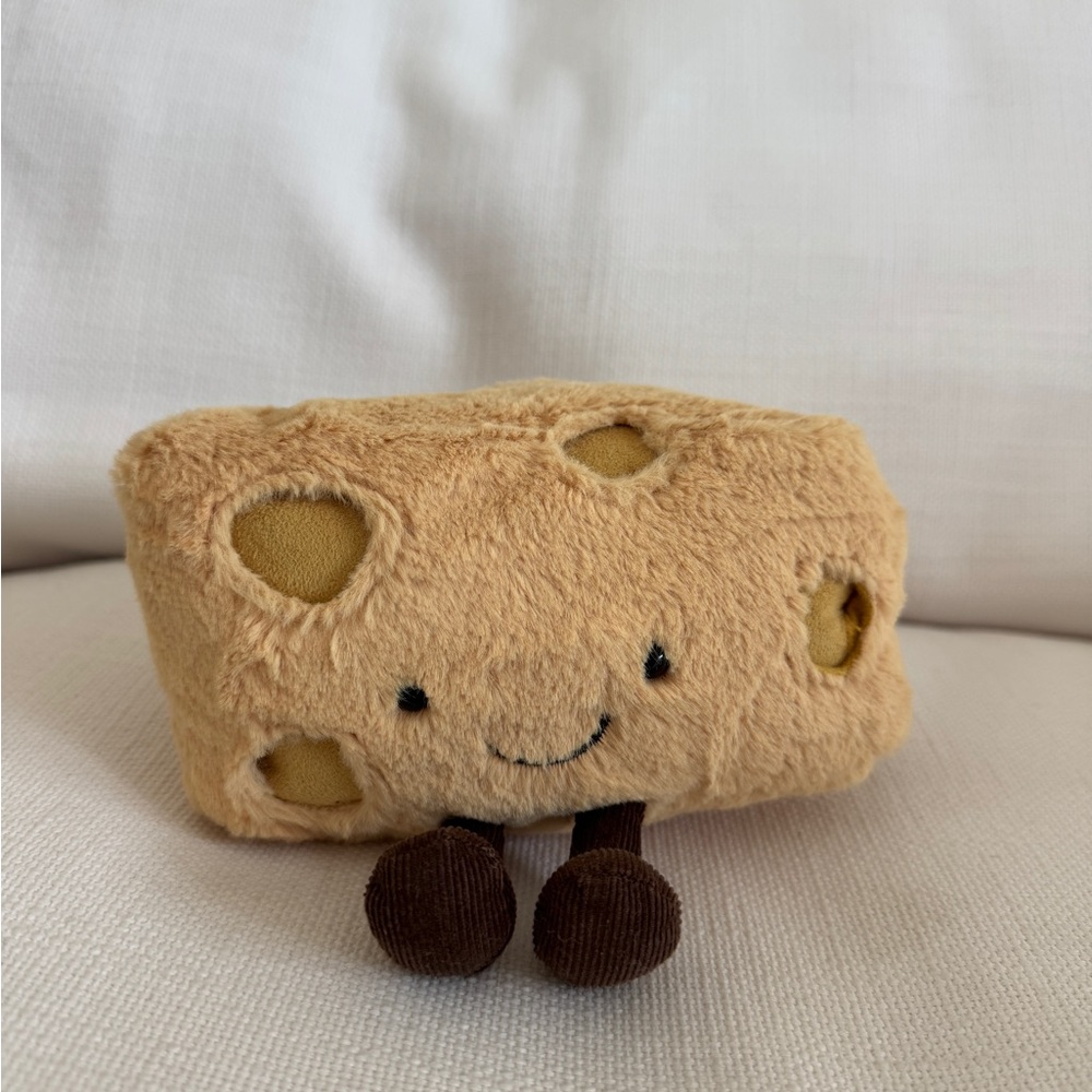 Retired Jellycat Amuseables Swiss Cheese Plush Toy